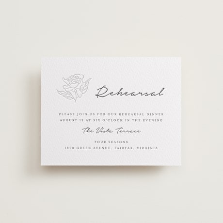Letterpress Rehearsal Dinner Cards