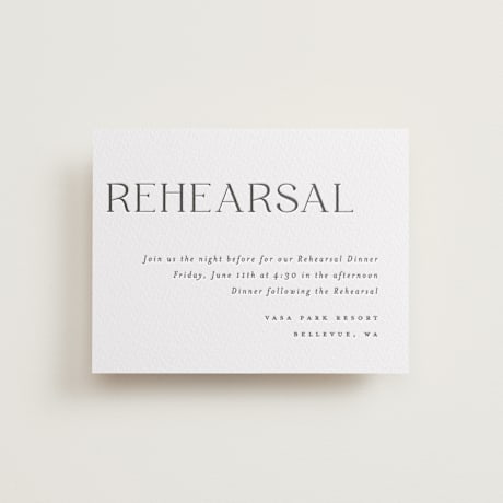 Letterpress Rehearsal Dinner Cards