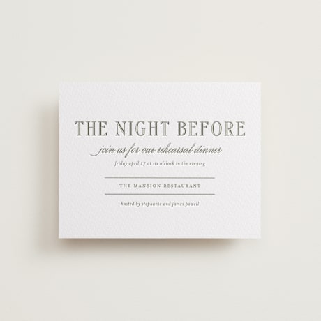 Letterpress Rehearsal Dinner Cards