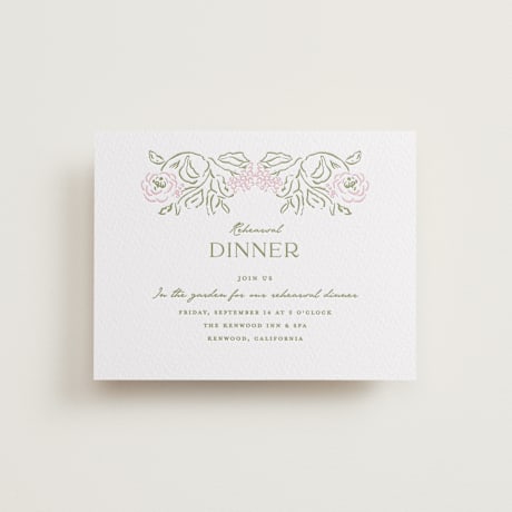 Letterpress Rehearsal Dinner Cards