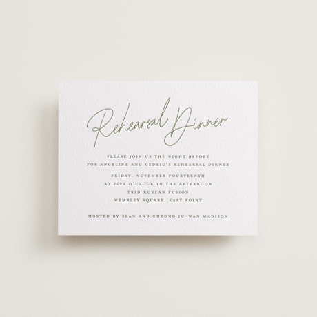 Rehearsal Dinner Cards