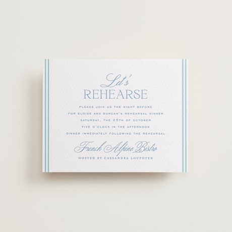 Letterpress Rehearsal Dinner Cards