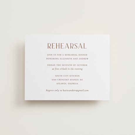 Letterpress Rehearsal Dinner Cards