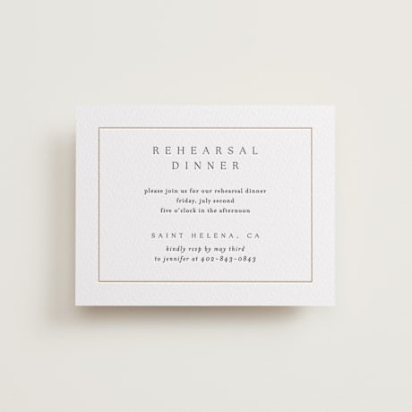 Letterpress Rehearsal Dinner Cards