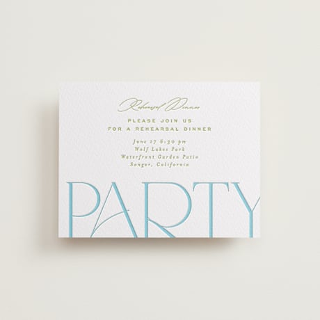 Letterpress Rehearsal Dinner Cards