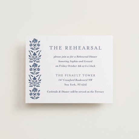 Letterpress Rehearsal Dinner Cards