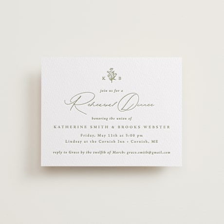 Letterpress Rehearsal Dinner Cards