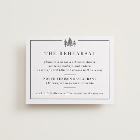 Letterpress Rehearsal Dinner Cards