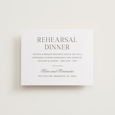 Letterpress Rehearsal Dinner Cards