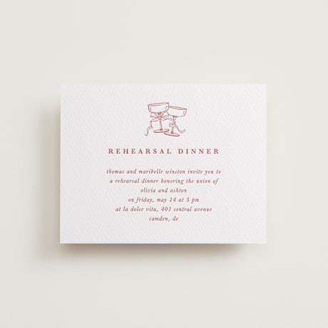 Letterpress Rehearsal Dinner Cards
