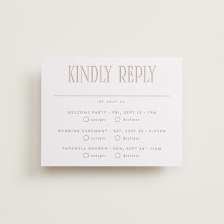 Letterpress Multi-Event RSVP Cards