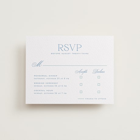 Letterpress Multi-Event RSVP Cards