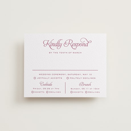 Letterpress Multi-Event RSVP Cards