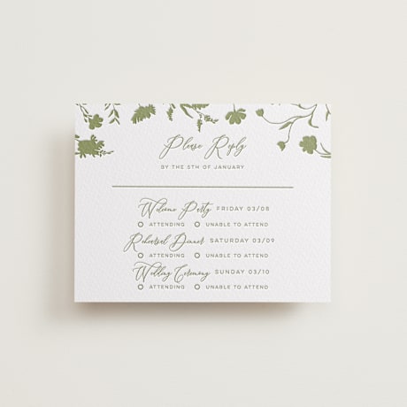 Letterpress Multi-Event RSVP Cards