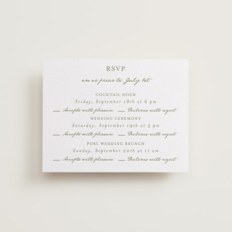 Letterpress Multi-Event RSVP Cards