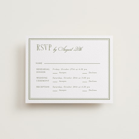 Letterpress Multi-Event RSVP Cards