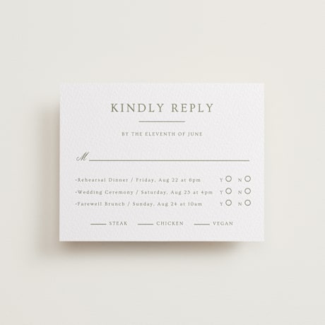 Letterpress Multi-Event RSVP Cards