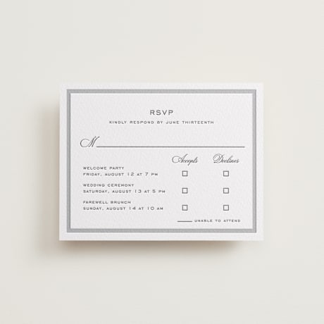 Letterpress Multi-Event RSVP Cards