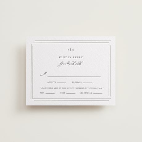 Letterpress RSVP Cards