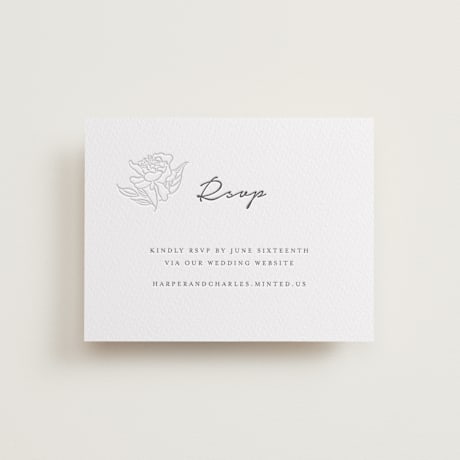 Letterpress RSVP Online Enclosure Cards