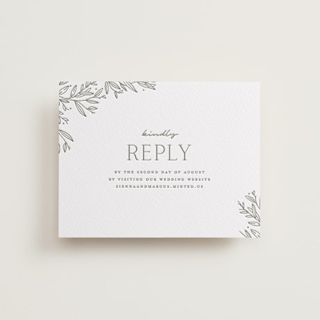 Letterpress RSVP Online Enclosure Cards
