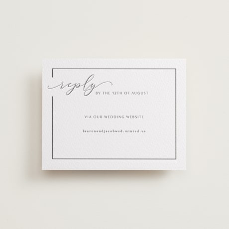 Letterpress RSVP Online Enclosure Cards