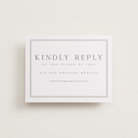 Letterpress RSVP Online Enclosure Cards