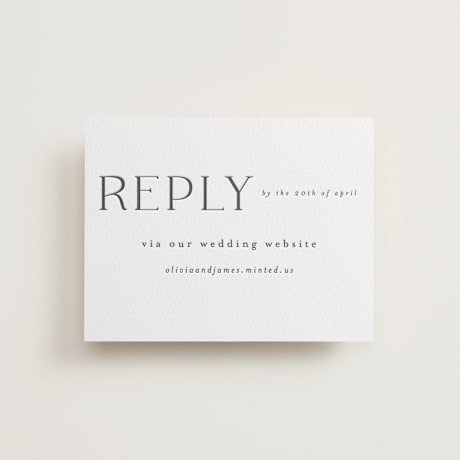 Letterpress RSVP Online Enclosure Cards