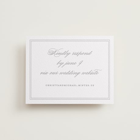 Letterpress RSVP Online Enclosure Cards