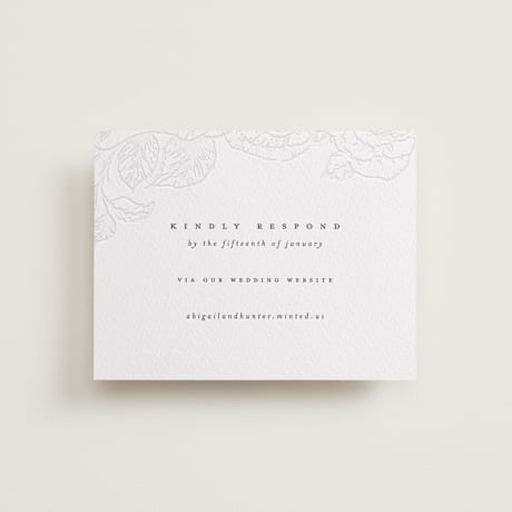 Letterpress RSVP Online Enclosure Cards