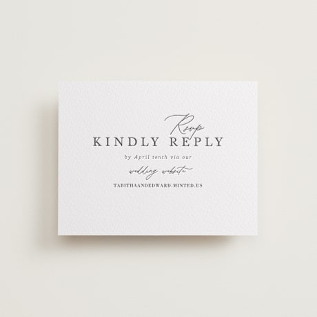 Letterpress RSVP Online Enclosure Cards