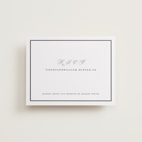 Letterpress RSVP Online Enclosure Cards