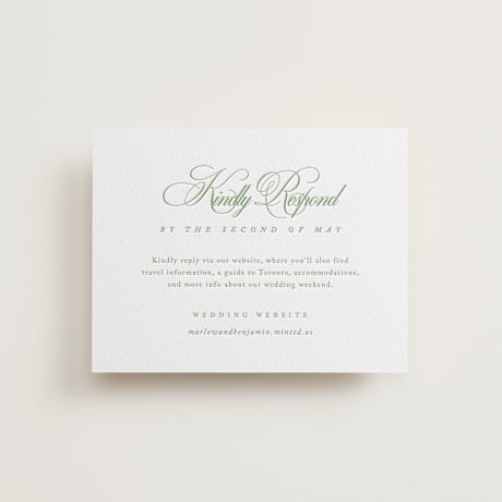 Letterpress RSVP Online Enclosure Cards