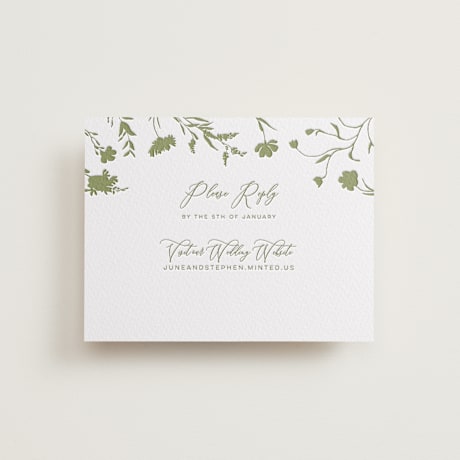 Letterpress RSVP Online Enclosure Cards