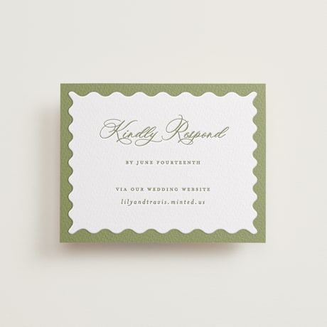 Letterpress RSVP Online Enclosure Cards
