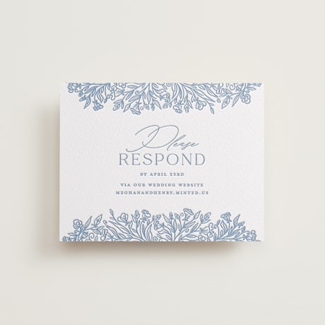 Letterpress RSVP Online Enclosure Cards