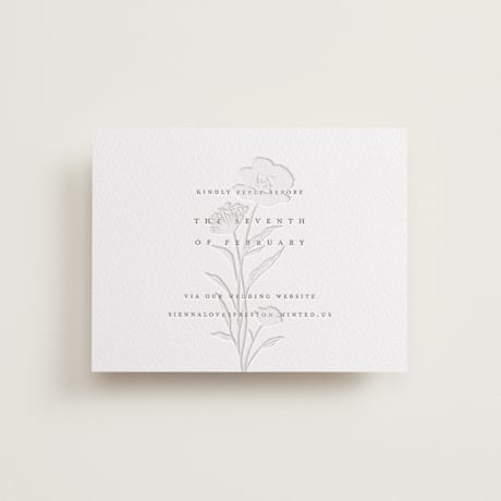 Letterpress RSVP Online Enclosure Cards