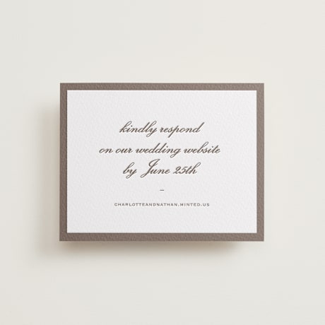 Letterpress RSVP Online Enclosure Cards