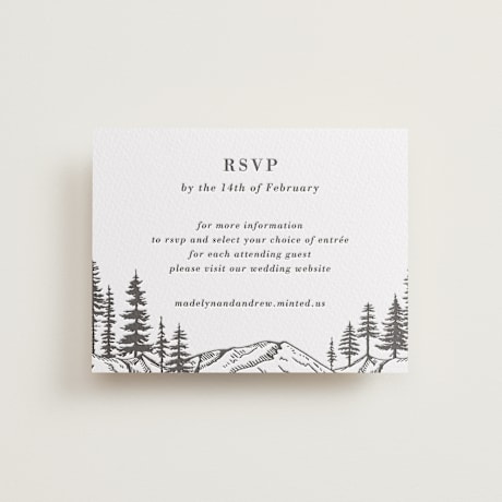 Letterpress RSVP Online Enclosure Cards