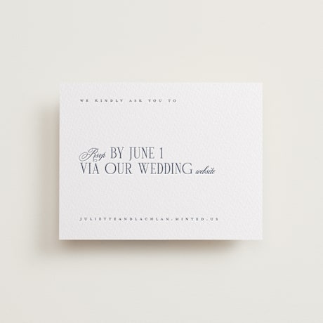 Letterpress RSVP Online Enclosure Cards