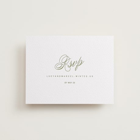Letterpress RSVP Online Enclosure Cards