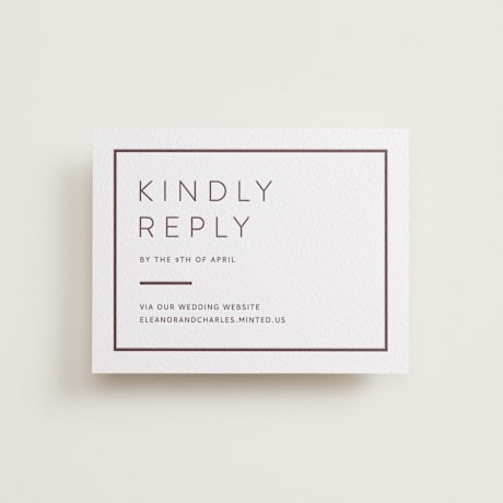 Letterpress RSVP Online Enclosure Cards