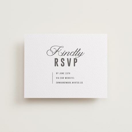 Letterpress RSVP Online Enclosure Cards