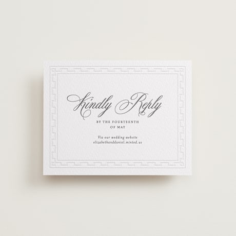 Letterpress RSVP Online Enclosure Cards