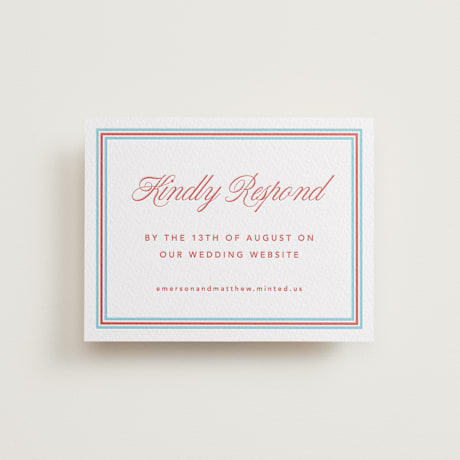 Letterpress RSVP Online Enclosure Cards