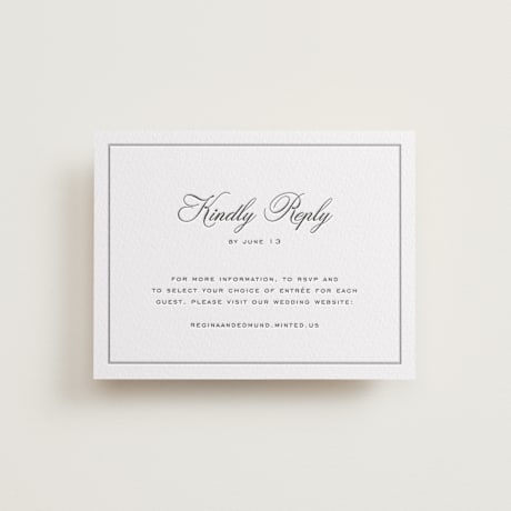 Letterpress RSVP Online Enclosure Cards