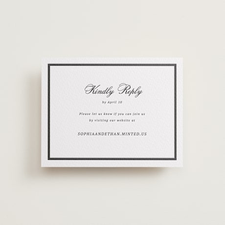 Letterpress RSVP Online Enclosure Cards