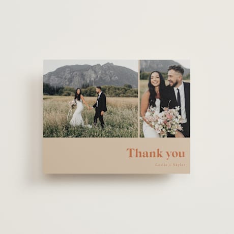Flat Wedding Thank You Cards