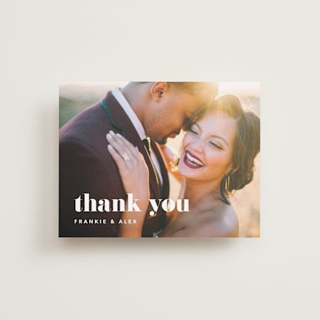 Flat Wedding Thank You Cards