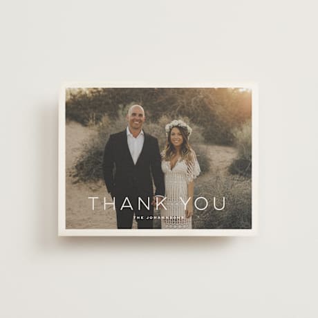 Flat Wedding Thank You Cards